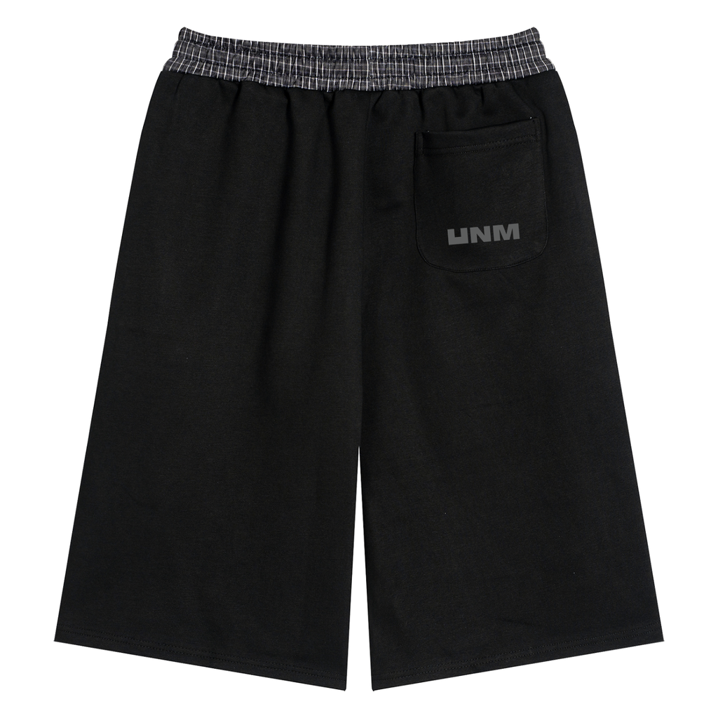 Unisex Plaid Waistband Shorts