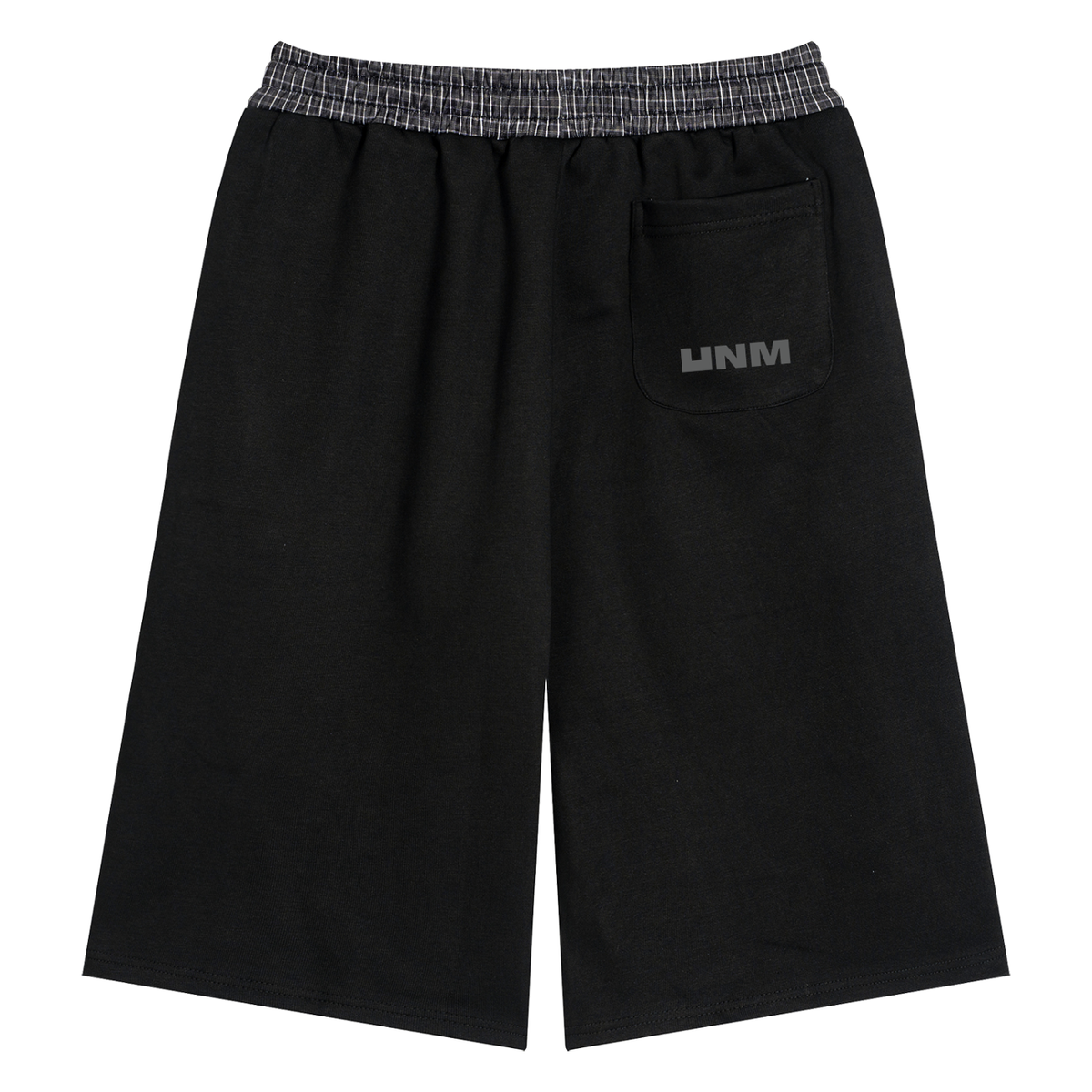 Unisex Plaid Waistband Shorts